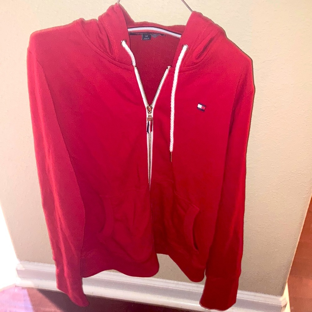 Tommy Hilfiger Red Zipper Jacket , Size Small